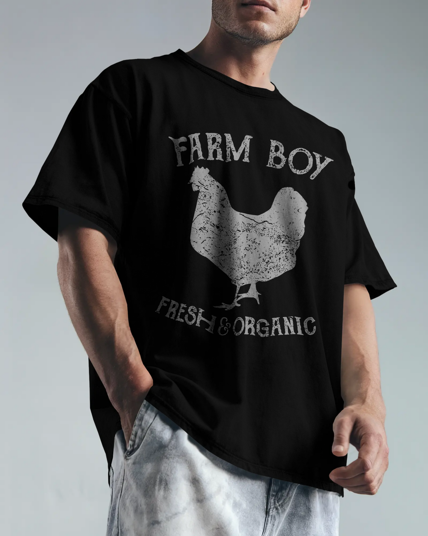 Premium Farm Boy Organic Chicken Oversized T-Shirt