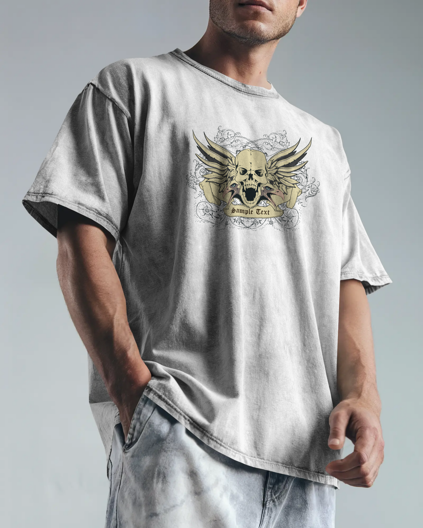 Premium Winged Skull Oversized T-shirt | Limited Edition