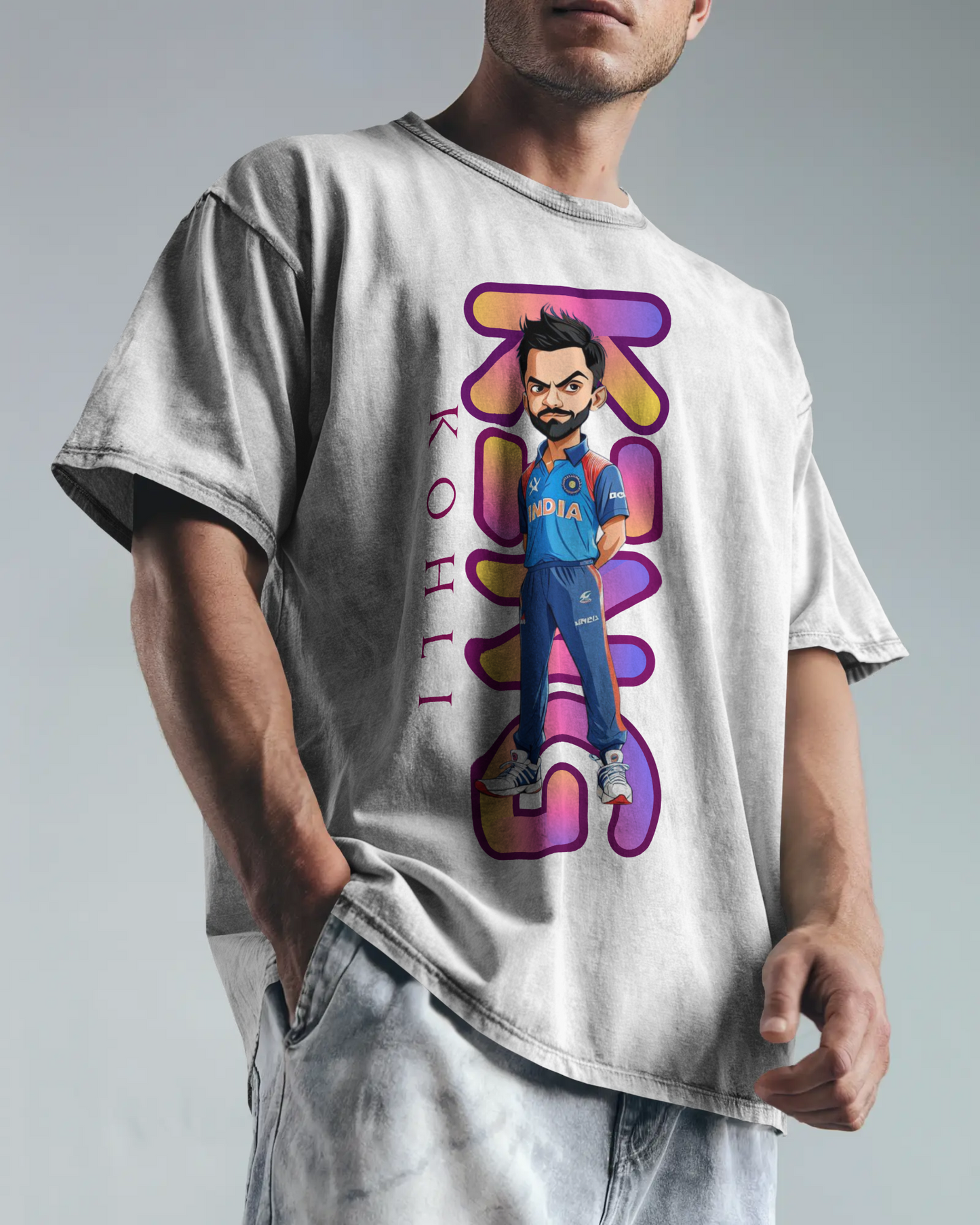 Premium Virat Kohli Cricket Champion Oversized T-shirt - Team India Edition