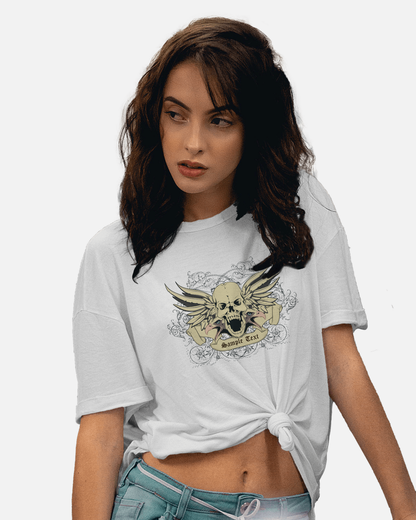 Premium Winged Skull Graphic Regular T-shirt