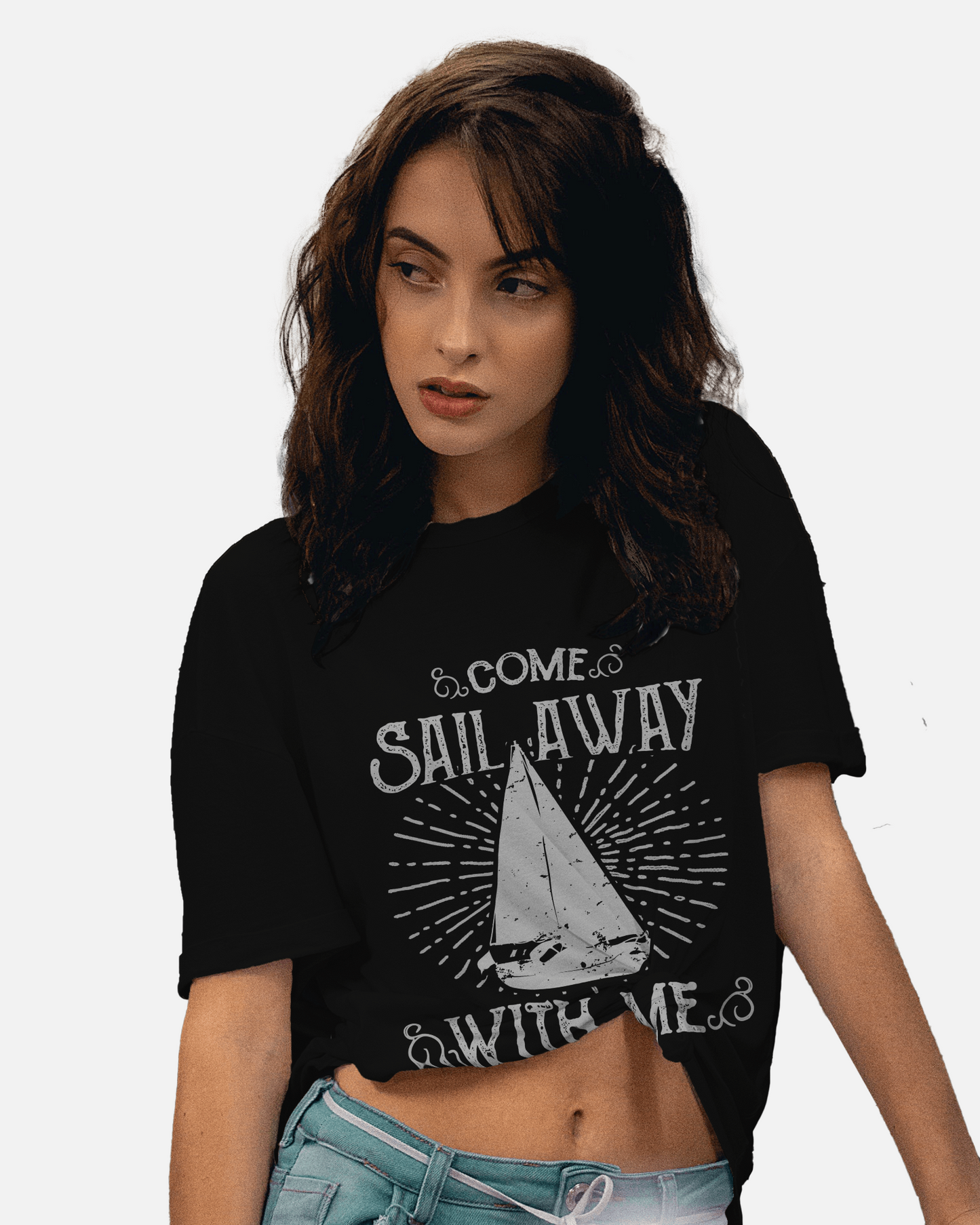 Premium Nautical 'Come Sail Away With Me' Cotton T-Shirt