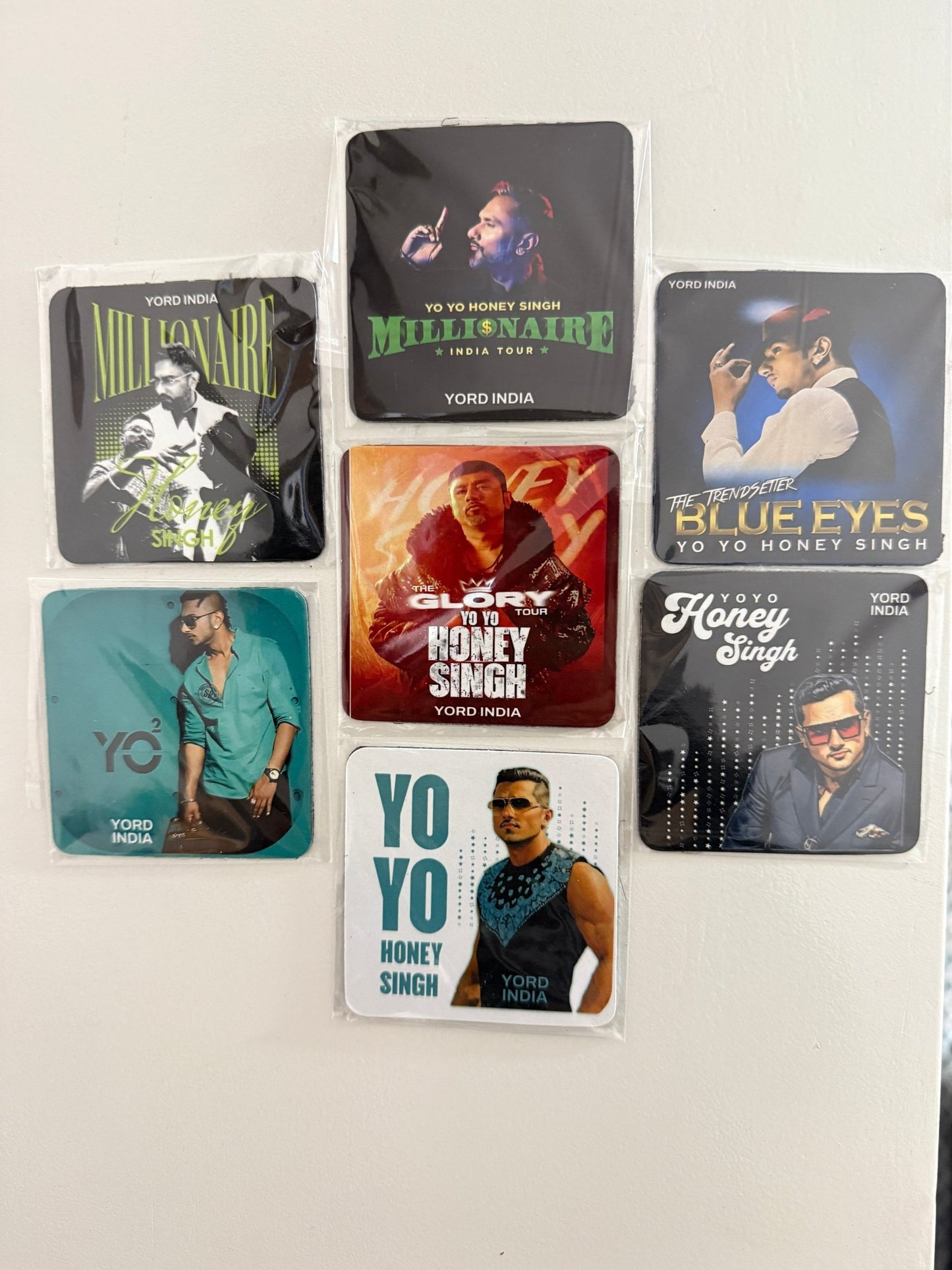 Yo Yo Honey Singh Fridge Magnets - Premium Collection Pack of 7 - YORD