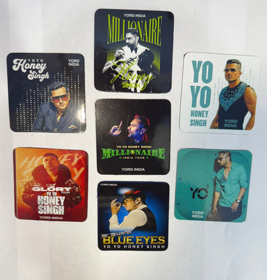 Yo Yo Honey Singh Fridge Magnets - Premium Collection Pack of 7 - YORD