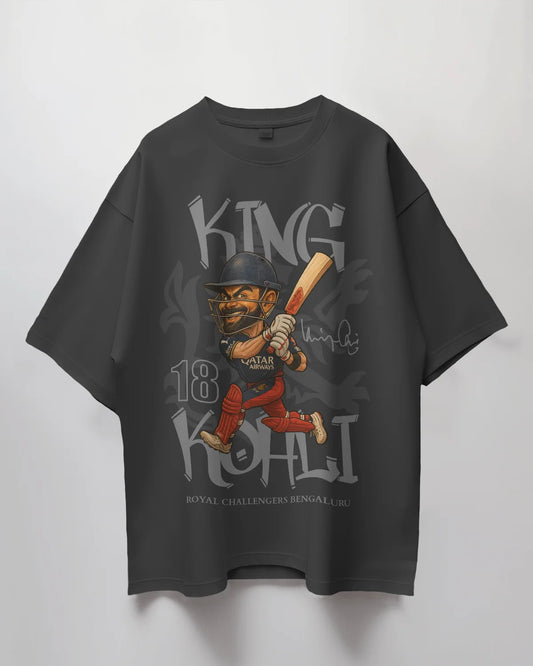 Premium RCB King Kohli Oversized Cricket T-shirt | IPL Edition