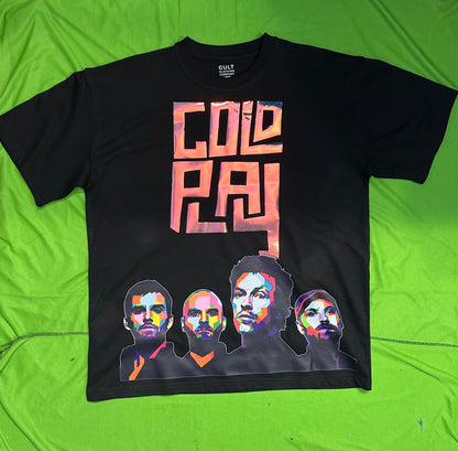 Coldplay Glow In Dark Oversized T-Shirt Front Coldplay Square ack Coldplay - 240 GSM
