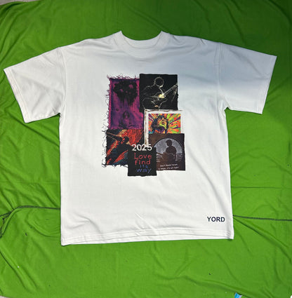 Coldplay Glow In Dark Oversized T-Shirt Collage front pattern - 240 GSM
