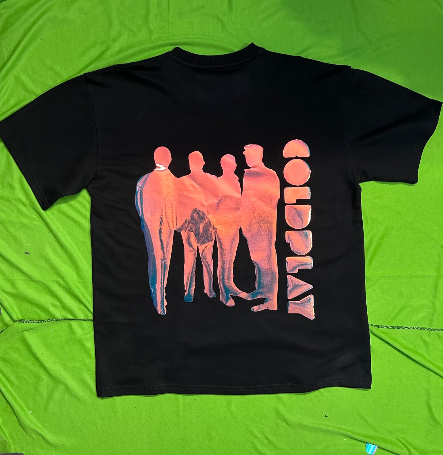 Coldplay Glow In Dark Oversized T-Shirt Collage front pattern 4 men
