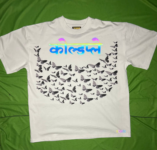 Coldplay Reflective Oversized T-Shirt butterfly reflective