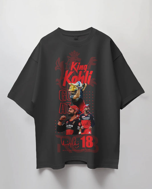 Premium RCB King Kohli Oversized T-shirt | Limited Edition