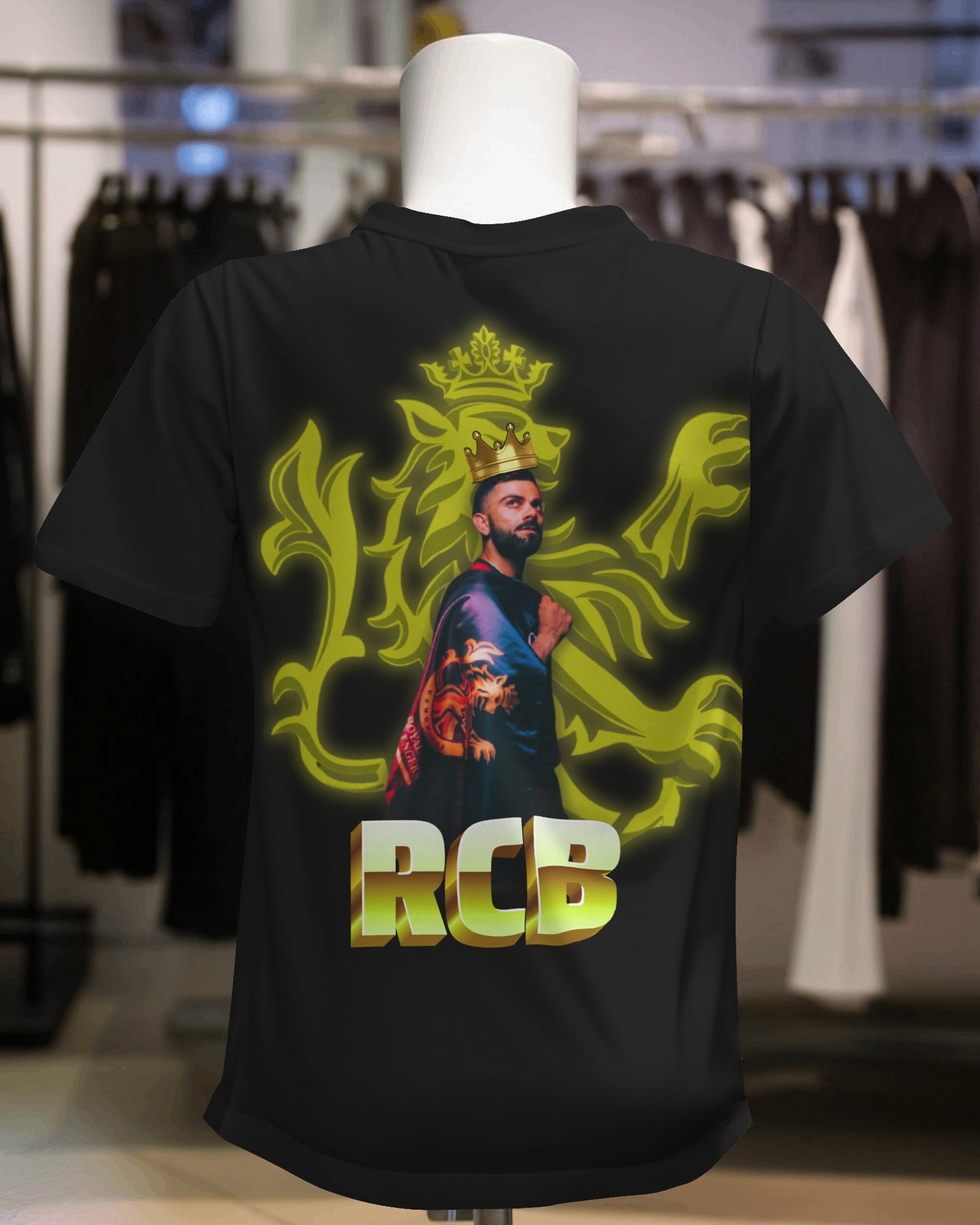 Premium RCB Royal Cricket Glow Print T-Shirt | Limited Edition