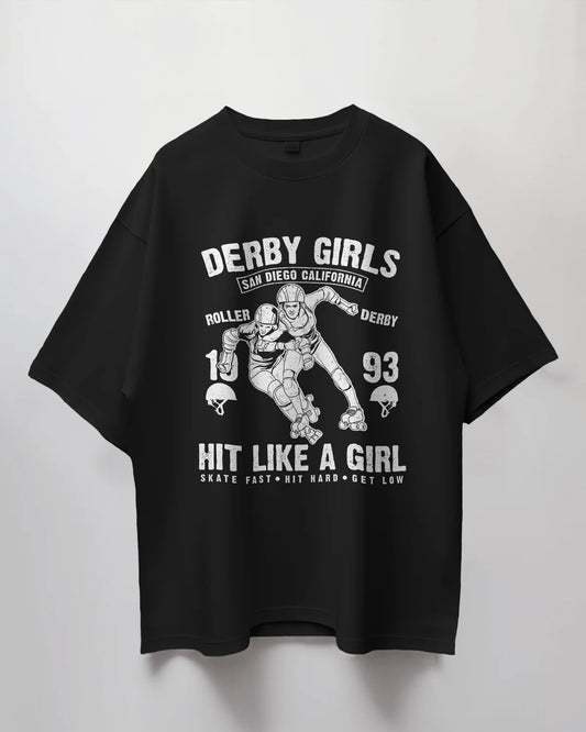 Premium Derby Girls Roller Derby Oversized T-shirt