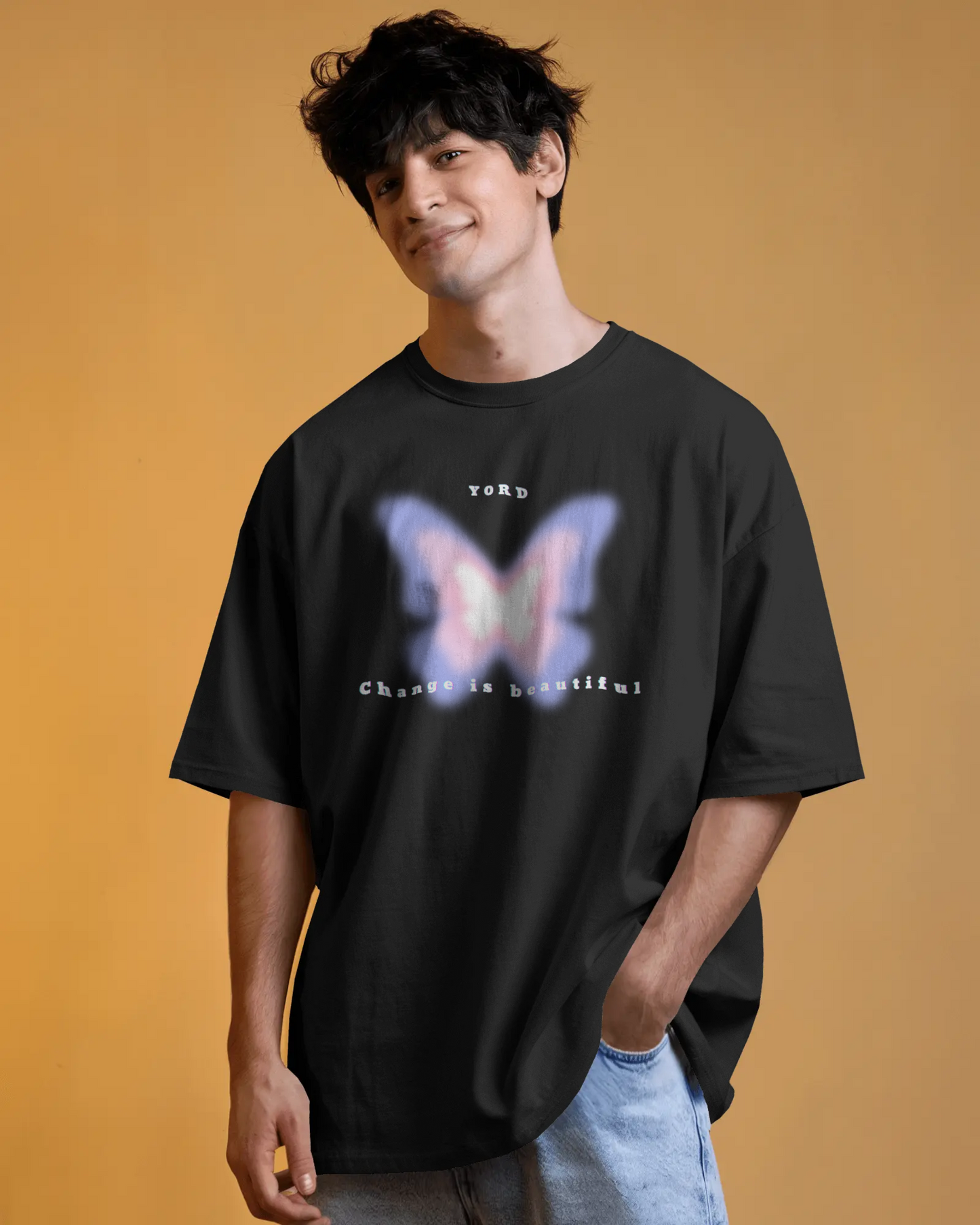 Premium Butterfly 'Change is Beautiful' Oversized T-shirt