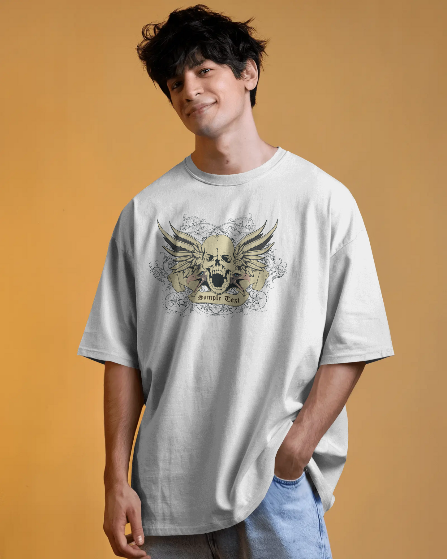 Premium Winged Skull Oversized T-shirt | Limited Edition