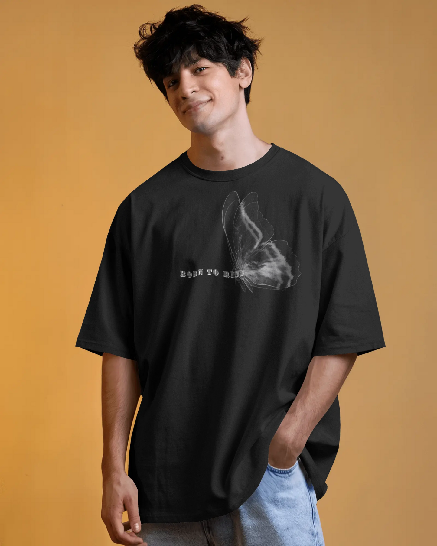Premium Born To Rise Butterfly Oversized T-shirt