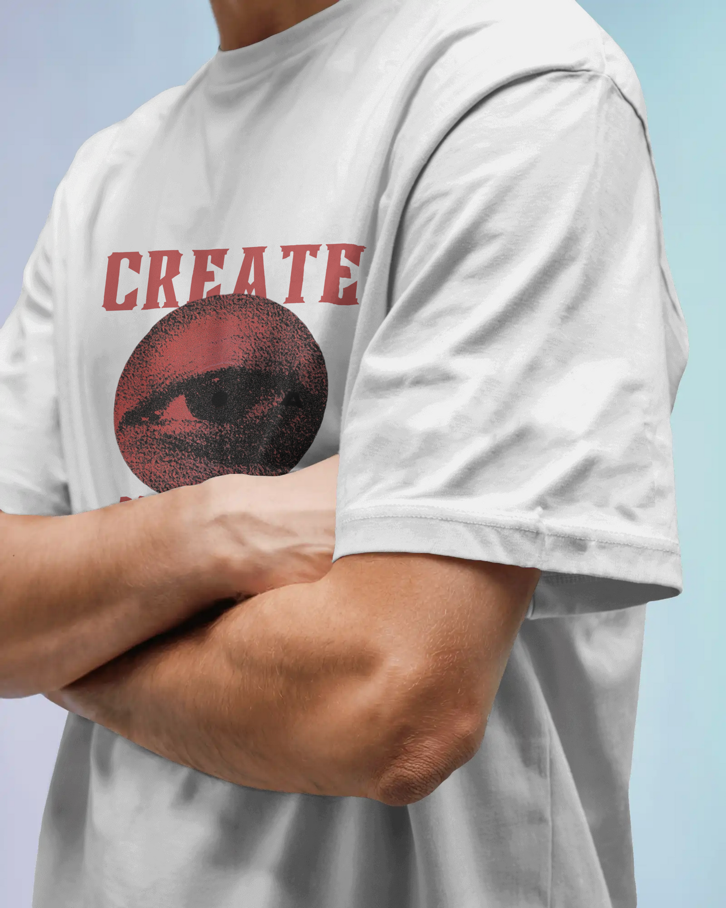Premium 'CREATE DON'T COMPETE' Oversized Eye Graphic Tee