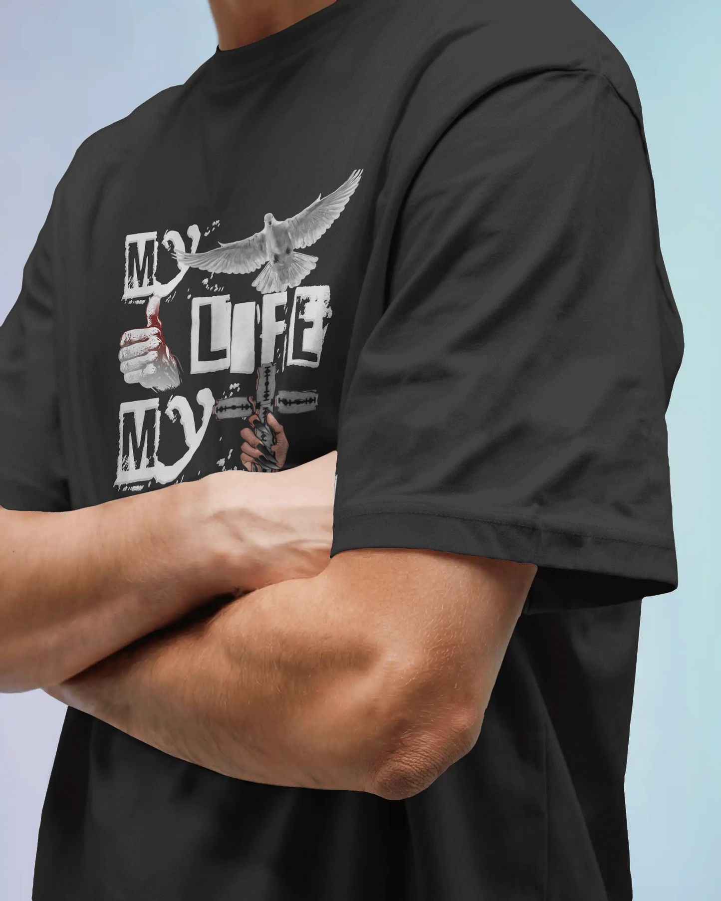 Premium 'My Life My Choice' Oversized Graphic T-shirt