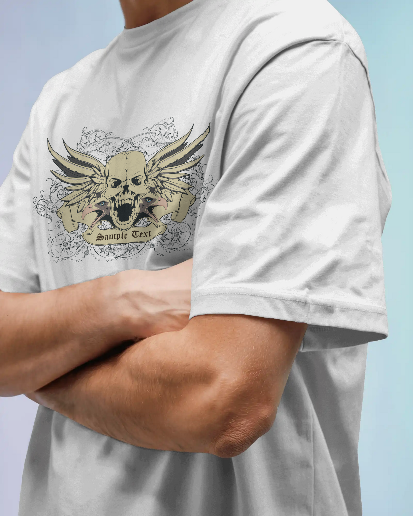 Premium Winged Skull Oversized T-shirt | Limited Edition