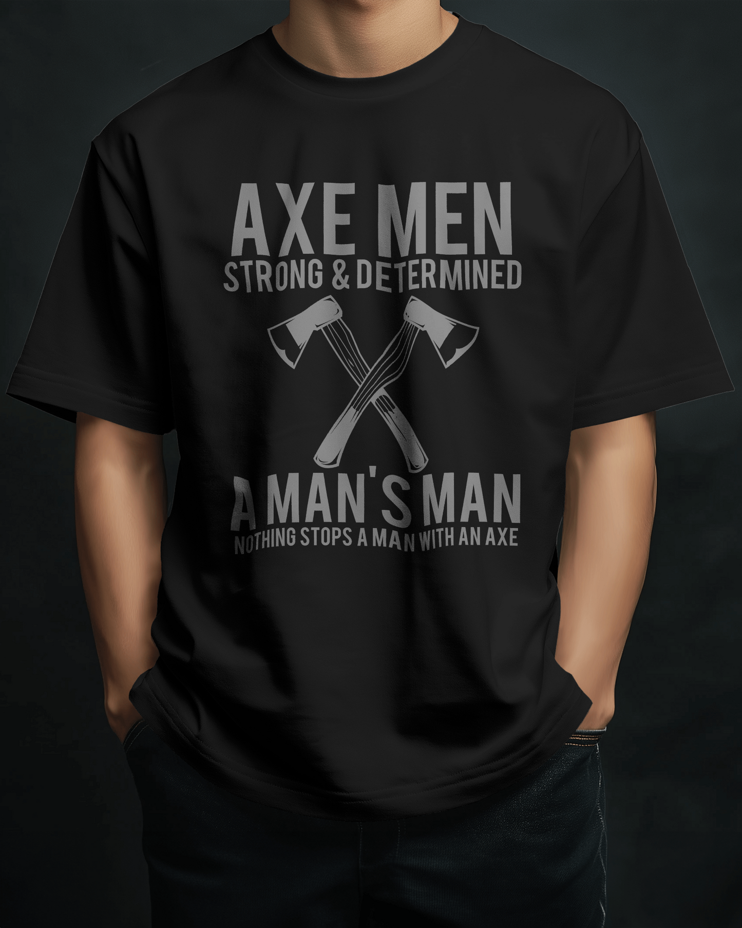 Premium Axe Men Oversized T-Shirt | Strong & Determined