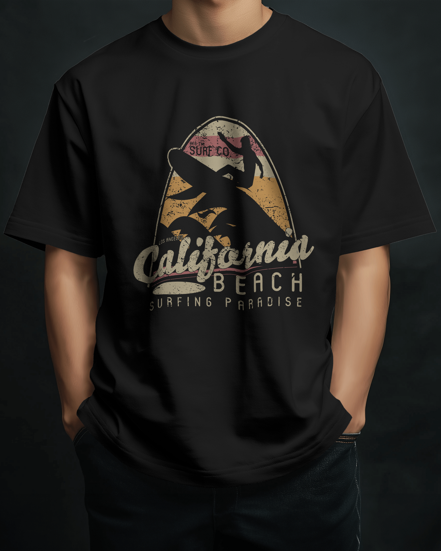Premium California Beach Surfing Paradise Oversized T-shirt