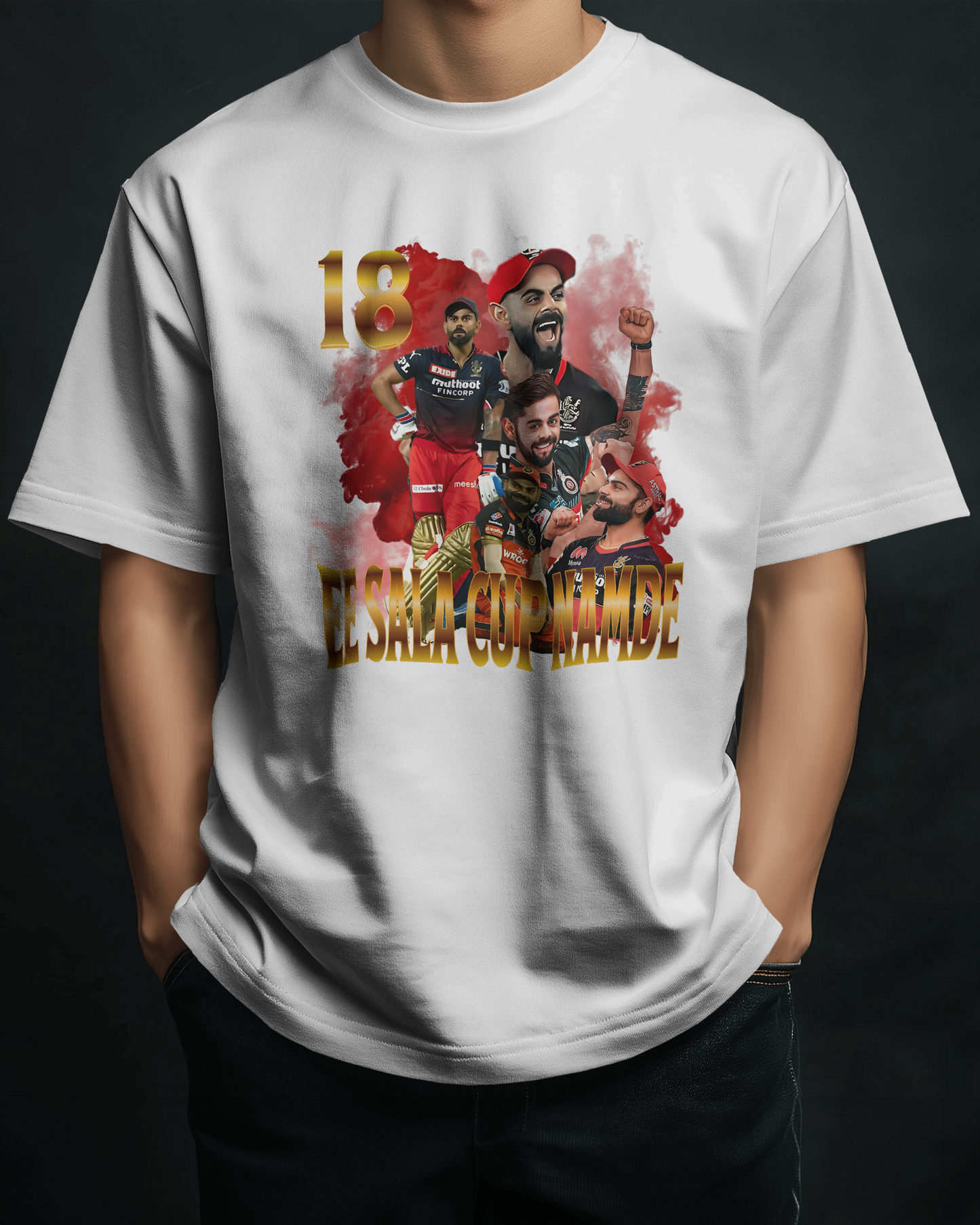 Premium Oversized RCB Cricket Fan T-shirt - Limited Edition