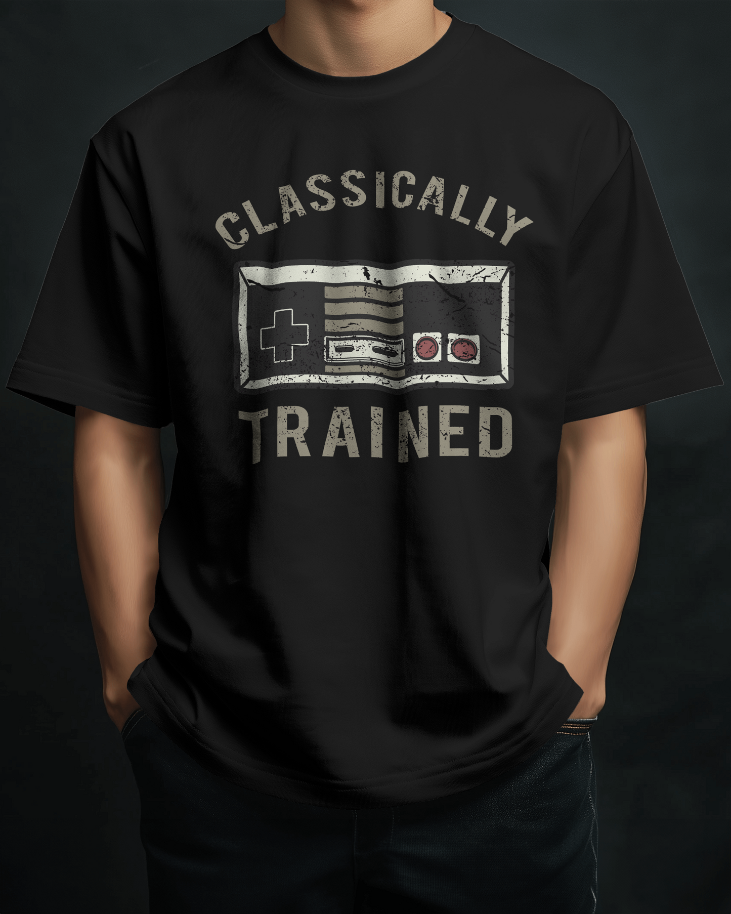 Premium Classically Trained Nintendo Controller Oversized T-shirt