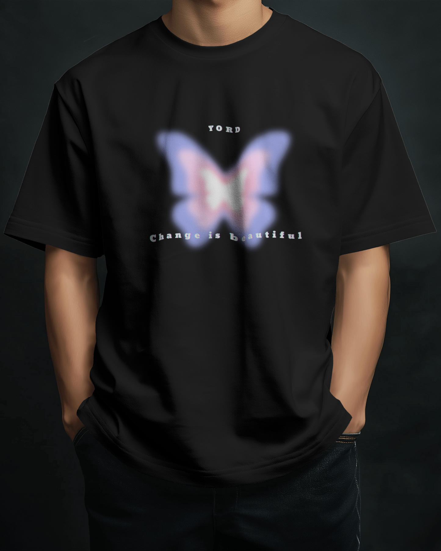 Premium Butterfly 'Change is Beautiful' Oversized T-shirt