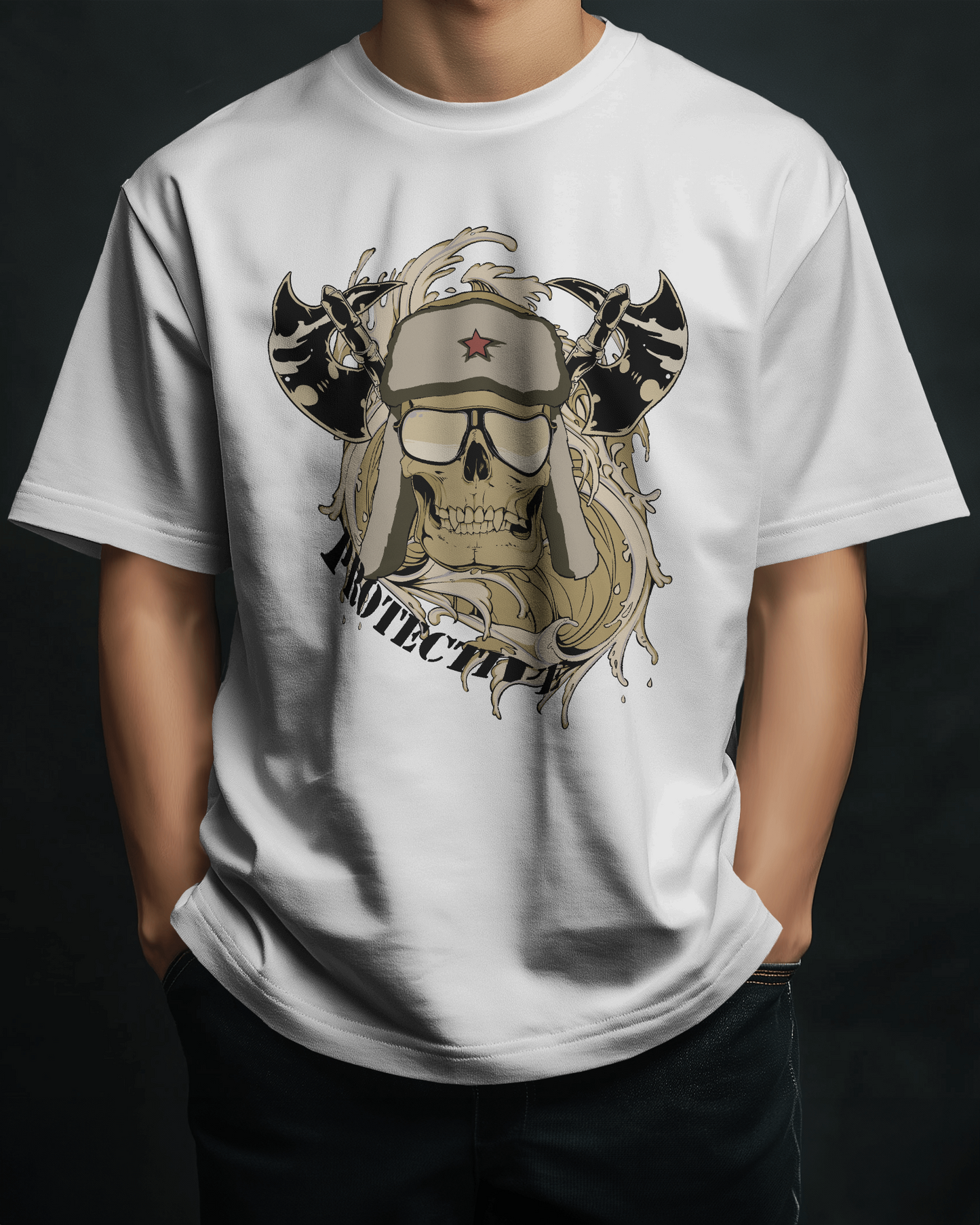 Premium Sheriff Skull Oversized T-shirt - Limited Edition