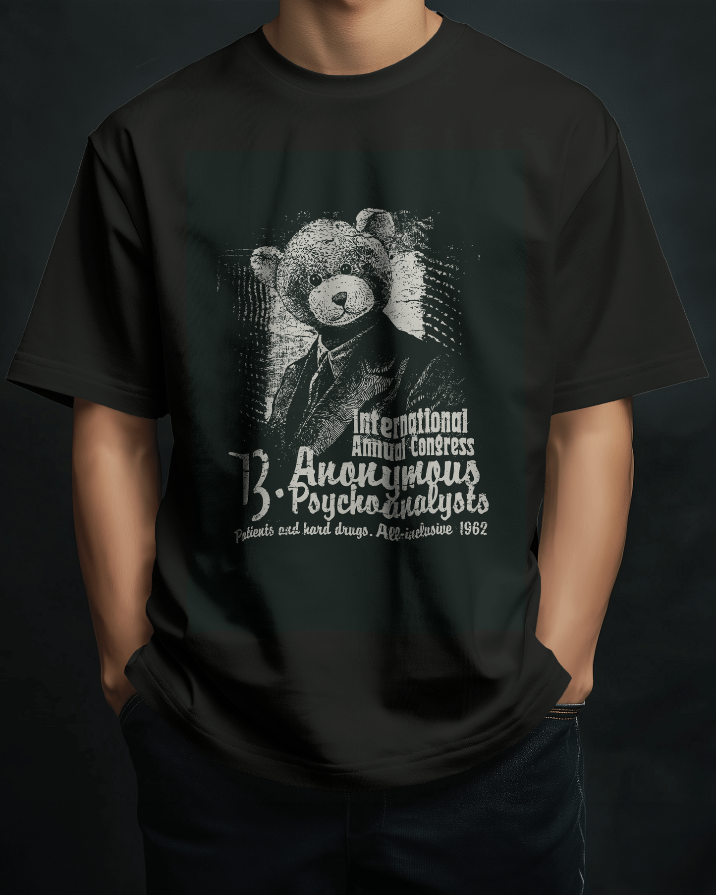 Premium Retirement Vacation Oversized Black T-Shirt