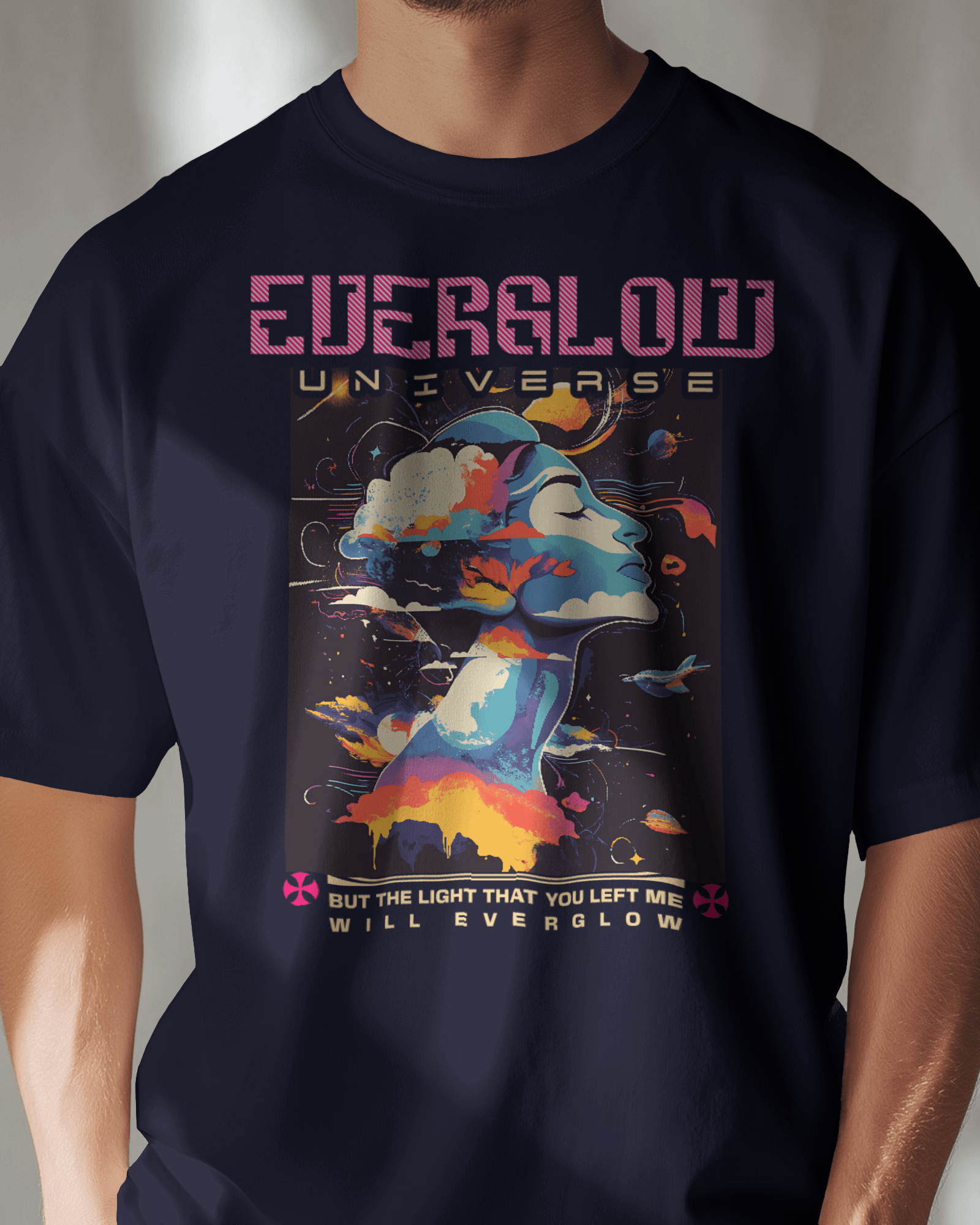 Coldplay Everglow Universe Oversized T-Shirt - Premium French Terry Cotton (240 GSM) - YORD