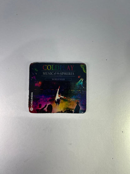 Coldplay India tour fridge magnets pack of 5 (Random). 0.7mm thickness, 7x7cm square shaped - YORD