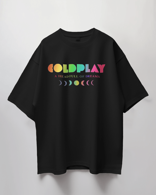 Coldplay Oversize Premium French Terry Cotton T-shirt (240 GSM) - A Head Full of Dreams Concert Edition - YORD