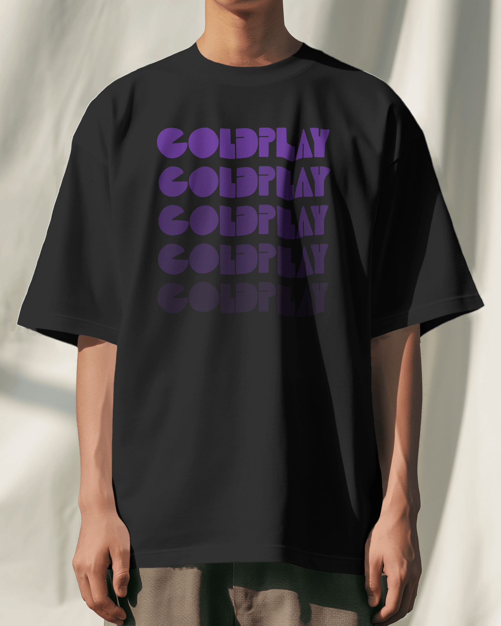 Coldplay Oversized Premium French Terry Cotton Concert T-Shirt - 240 GSM Luxury - YORD