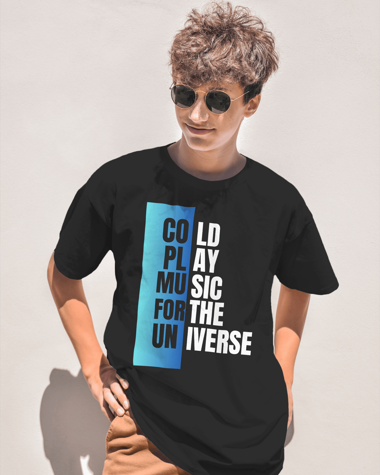 Coldplay Premium Oversize French Terry Cotton T-shirt - Music for the Universe Edition - YORD
