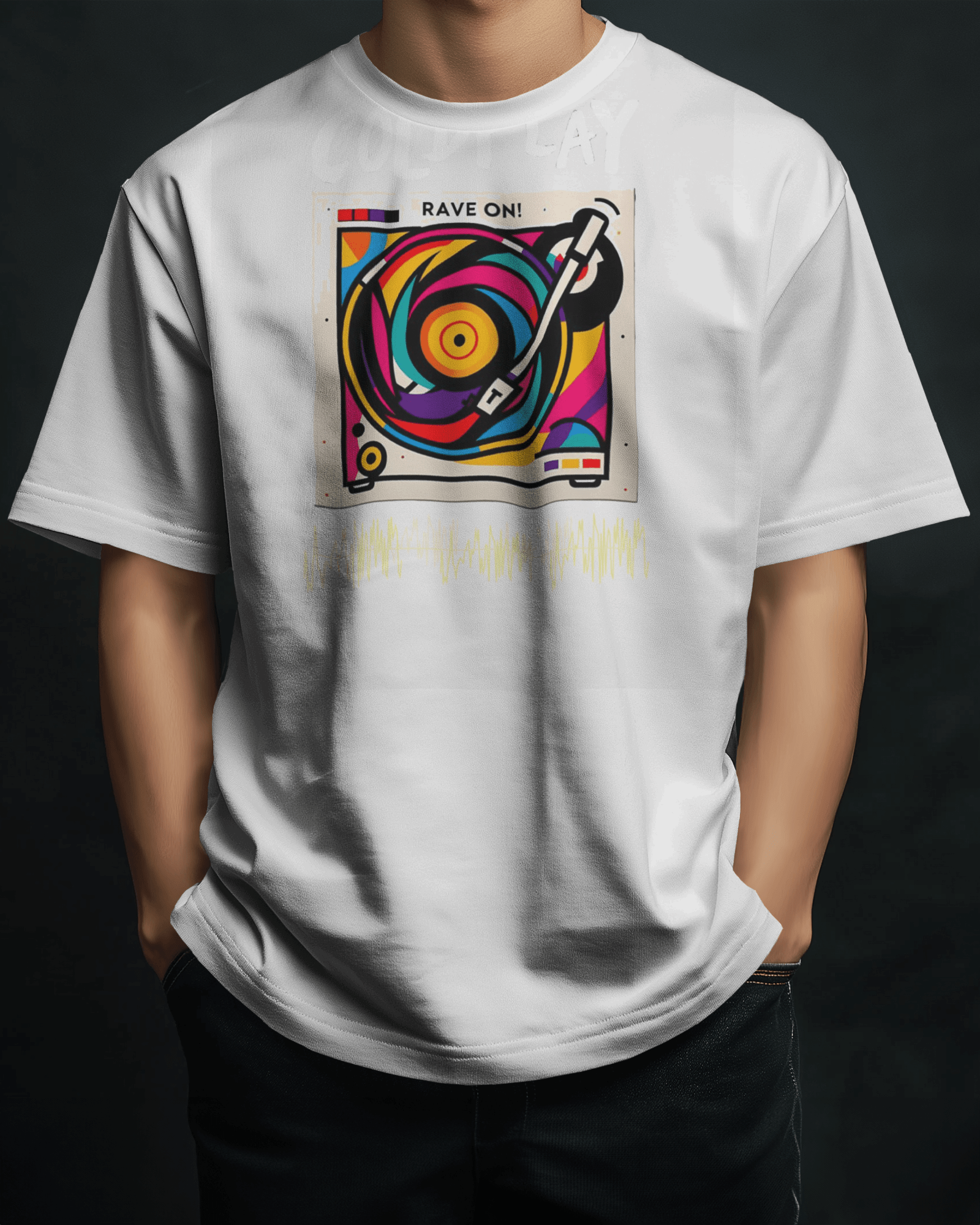 Coldplay Premium Oversize French Terry Cotton T-Shirt – Rave On Design (240 GSM) - YORD