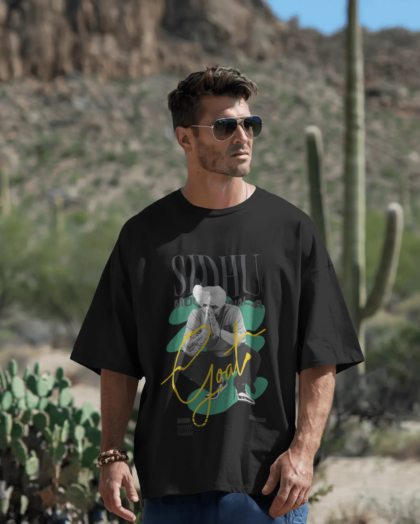 Premium Sidhu Moosewala GOAT Limited Edition Oversized T-shirt