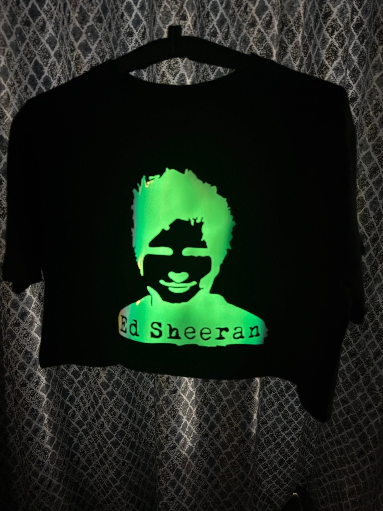 Ed Sheeran Glow - in - Dark Premium Crop Top - Exclusive Concert Merchandise - YORD