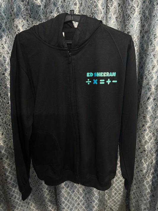 Ed Sheeran Limited Edition Glow - in - Dark Mathematical Symbol Zip - Up Hoodie - Concert Special Edition - YORD