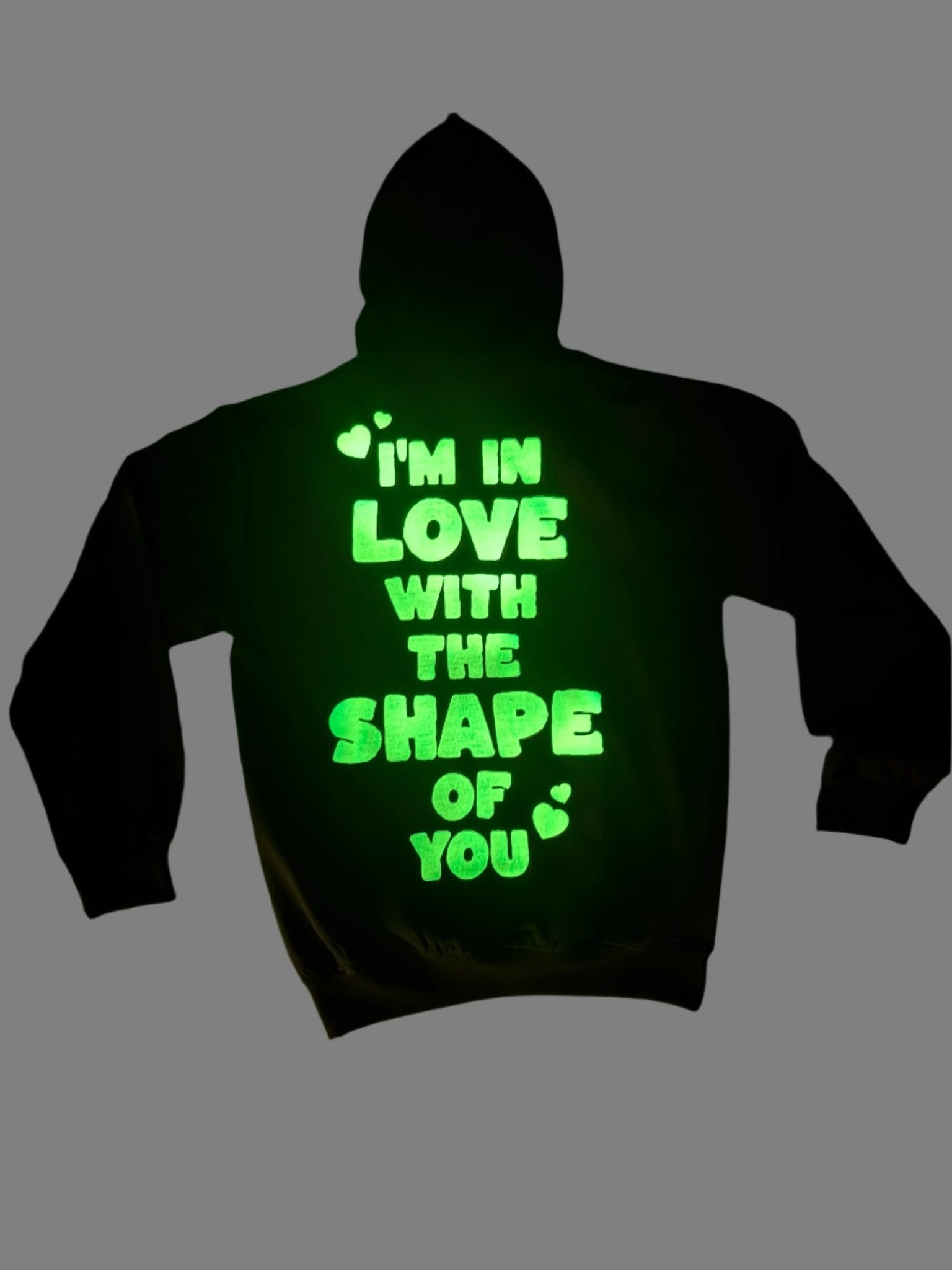 Ed Sheeran Limited Edition Holographic Mathematics Design Glow - in - Dark Premium Hoodie - YORD
