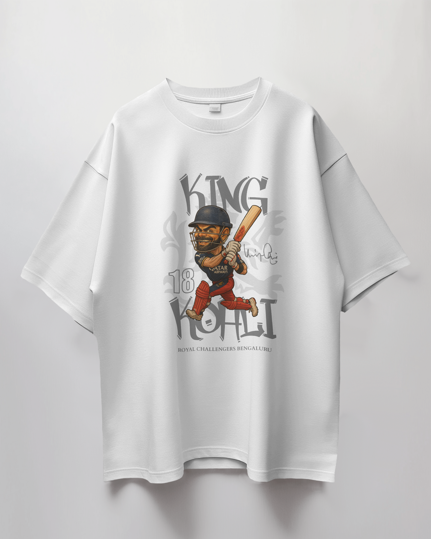 Premium RCB King Kohli Oversized Cricket T-shirt | IPL Edition