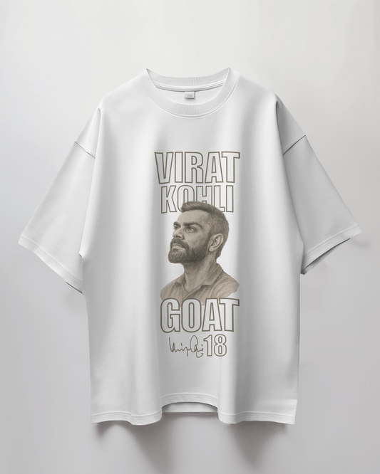 Premium Virat Kohli GOAT 18 Oversized T-shirt | Limited Edition