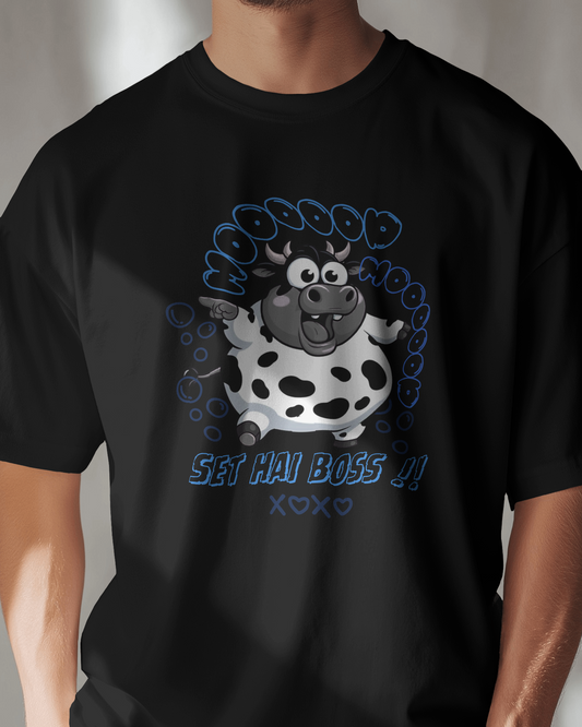 Premium Cow Boss Moo Regular T-shirt | Exclusive Design
