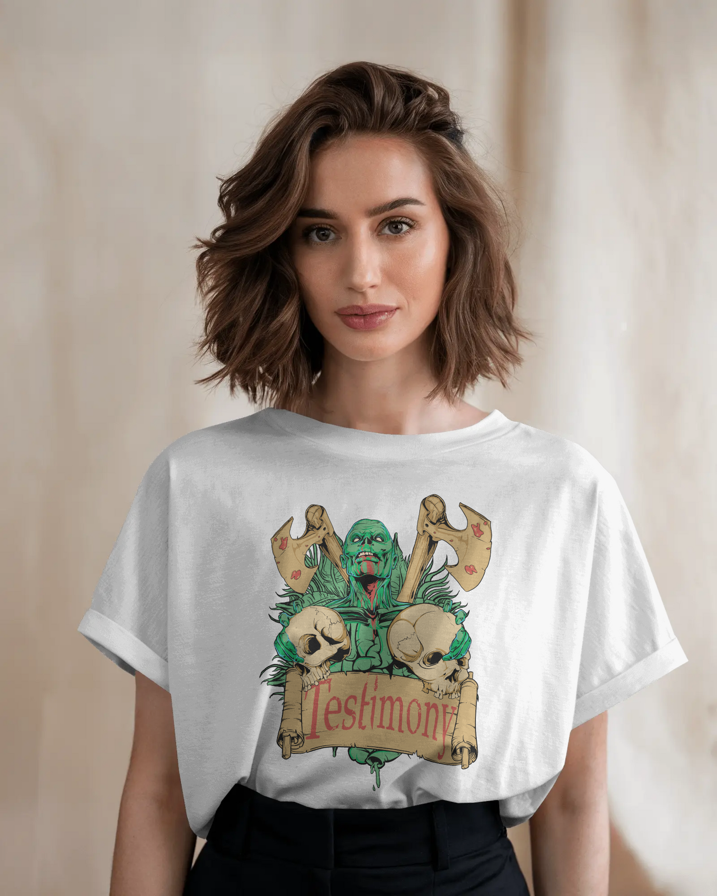Premium Oversized Skull Hotrod Graphic T-shirt