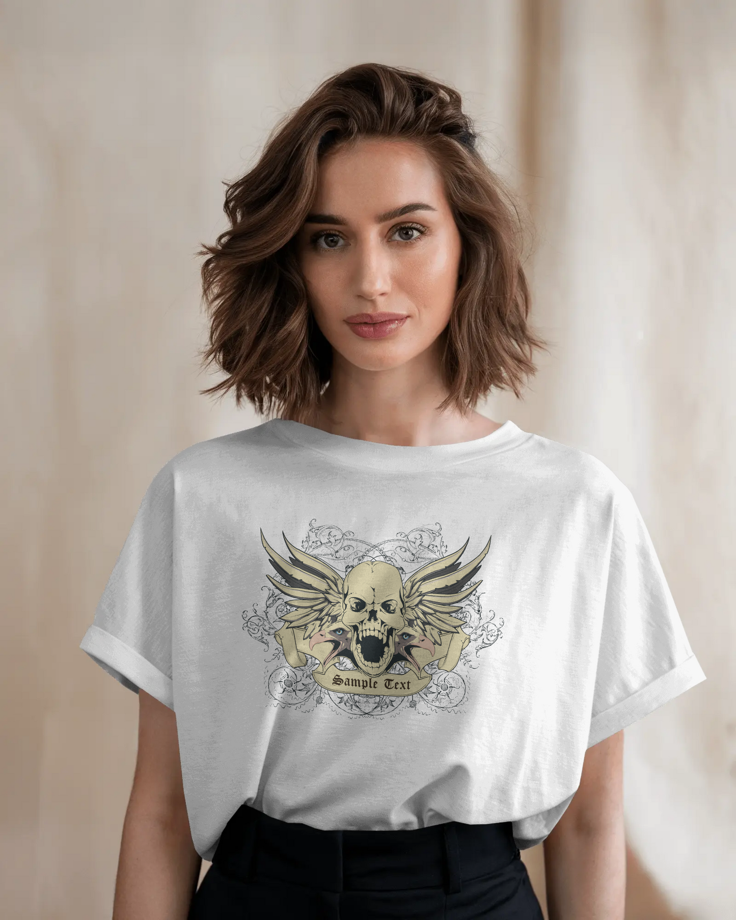 Premium Winged Skull Oversized T-shirt | Limited Edition