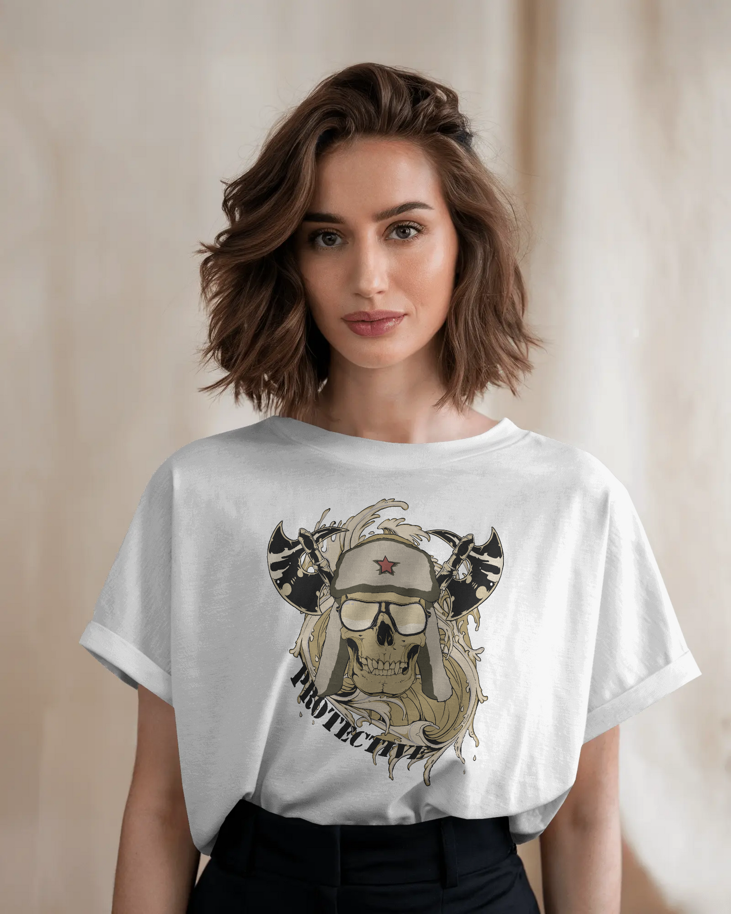 Premium Sheriff Skull Oversized T-shirt - Limited Edition