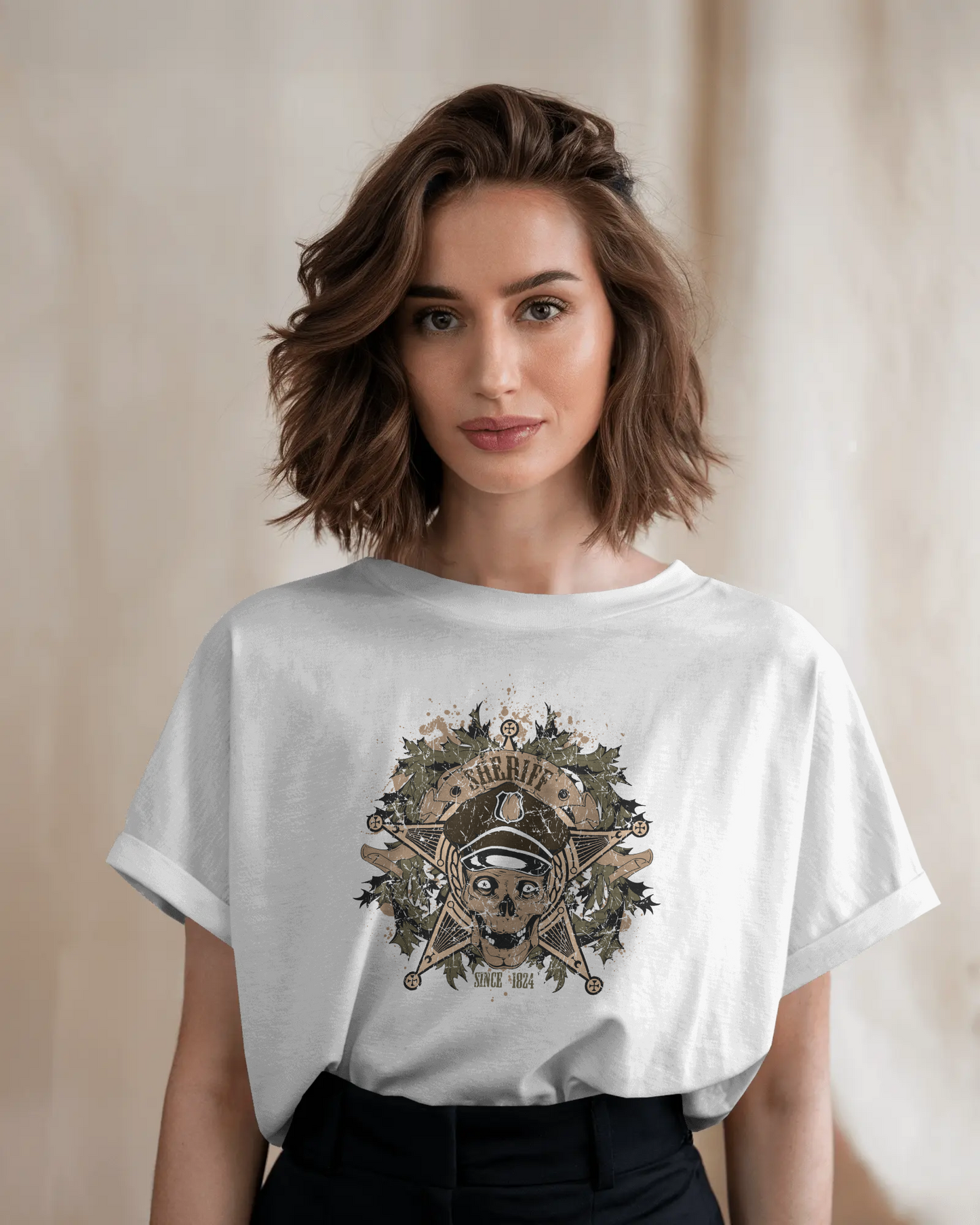 Premium Sheriff Skull Oversized T-shirt - Limited Edition