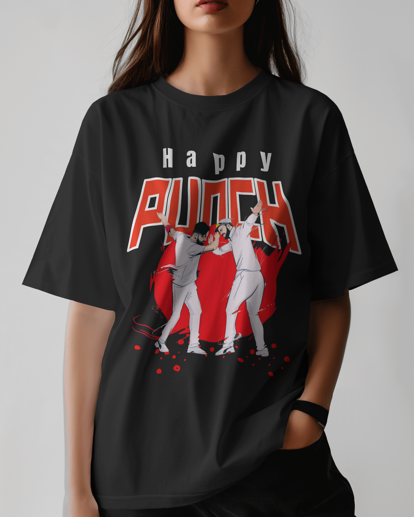 Premium IPL Happy Punch Oversized T-shirt | Limited Edition