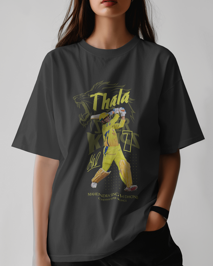 Premium CSK Thala MS Dhoni Oversize Cricket T-shirt - Limited Edition