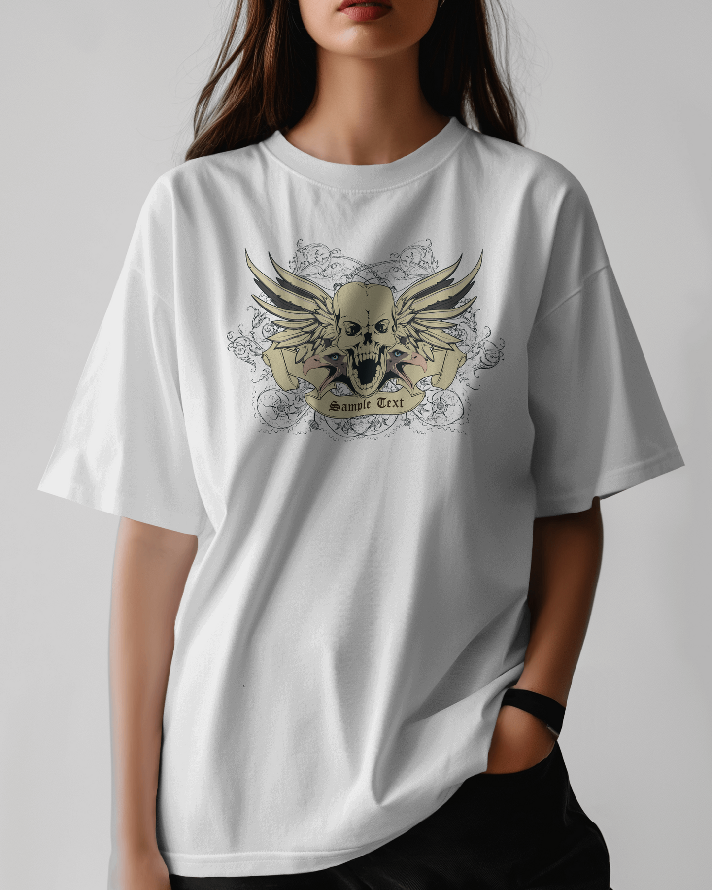 Premium Winged Skull Oversized T-shirt | Limited Edition