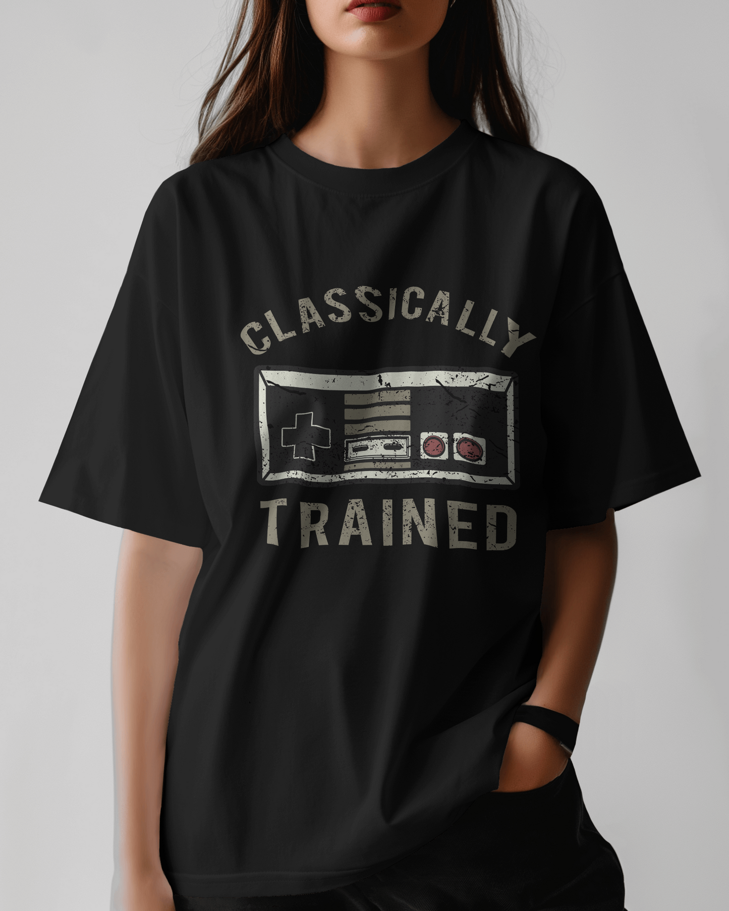 Premium Classically Trained Nintendo Controller Oversized T-shirt