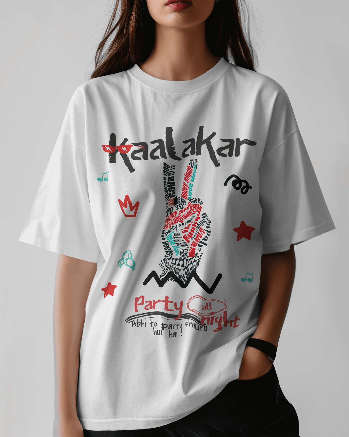 Honey Singh "Kaalakar Party All Night" Luxury Oversized T-Shirt - Concert Ready - YORD